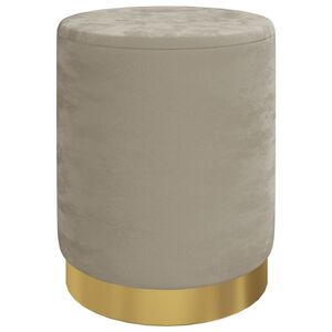 vidaXL Hocker met opbergruimte rond fluweel 31 x 37 cm donkergrijs