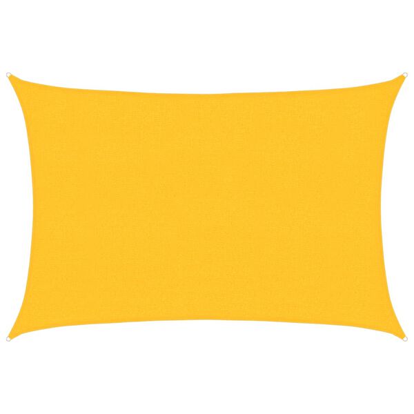 vidaXL Zonnezeil 160 g/m² 2,5x4 m HDPE geel