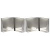 vidaXL Keerwand 2 st 50 x 50 x 30 cm Roestvrij staal zilver