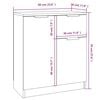vidaXL Dressoir 60x30x70 cm bewerkt hout wit