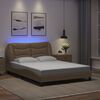 vidaXL Bedframe met LED zonder matras "Hvar" cappuccino 120x200 cm