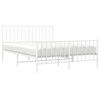 vidaXL Bedframe met hoofd- en voeteneinde&nbsp;metaal wit 140x200 cm