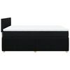 vidaXL Boxspring met matras stof zwart 140x190 cm