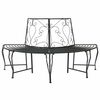 vidaXL Boom bank 4-Aantal zitplaatsen 160 x 80 x 89 cm Staal Zwart