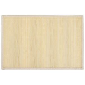 6 Placemats bamboe 30 x 45 cm natuurlijk