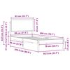 vidaXL Bedframe met Gevoerd Hoofdgedeelte Taupe 80 x 200 cm