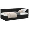vidaXL Hoekbedframe met Matras 2 st Zwart 80 x 200 cm Fluweel