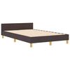 vidaXL Bedframe met hoofdeinde Donkerbruin 120 x 200 cm Stof