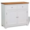 vidaXL Dressoir 90x33,5x83 cm massief eikenhout