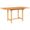 vidaXL Tuintafel verlengbaar 110-160x80x75 cm massief teakhout