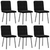 vidaXL Eetkamerstoelen 6 st fluweel zwart