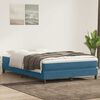 vidaXL Boxspring met matras fluweel donkerblauw 140x210 cm