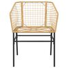 vidaXL 5-delige Tuinset poly rattan glas bruin