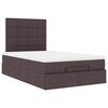 vidaXL Ottoman bed met matras en LED's 120x200cm stof donkerbruin