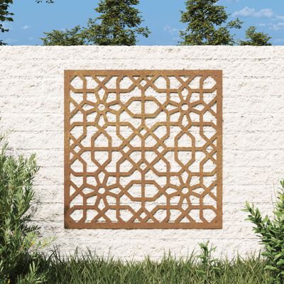 vidaXL Wanddecoratie tuin Moors ontwerp 55x55 cm cortenstaal