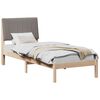 vidaXL Bedframe met hoofdeinde Bruin 75 x 190 cm Massief grenenhout