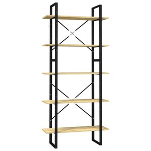 vidaXL Boekenkast met 5 schappen 80x30x175 cm massief grenenhout