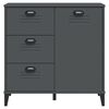 vidaXL Dressoir VIKEN 80x40x80 cm bewerkt hout antracietgrijs