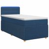 vidaXL Boxspringbed met matras met hoofdeinde Blauw 100 x 200 cm Stof