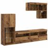 vidaXL TV Wandmeubels 6 st Oudhout Bewerkt hout