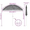 vidaXL Strandparasol Bruin Ø 206 x 209.5 cm Staal