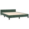 vidaXL Bedframe zonder matras 140x200 cm fluweel donkergroen