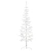 vidaXL Kunstkerstboom half met standaard smal 150 cm wit