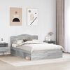 vidaXL Bedframe Grijs Sonoma 160 x 200 cm Massief grenenhout