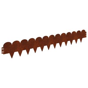vidaXL Gazonrand 20 st 103 x 15 cm Staal Roestig