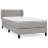 vidaXL Boxspring met matras stof lichtgrijs 80x200 cm
