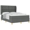 vidaXL Boxspringbed met matras Donkergrijs 200 x 160 cm Stof