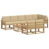 vidaXL Buiten bankenset 9 st Wit en Beige Polyester