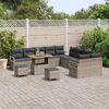 vidaXL Tuin Sofa Set met kussen 13 pcs Grijs Poly riet