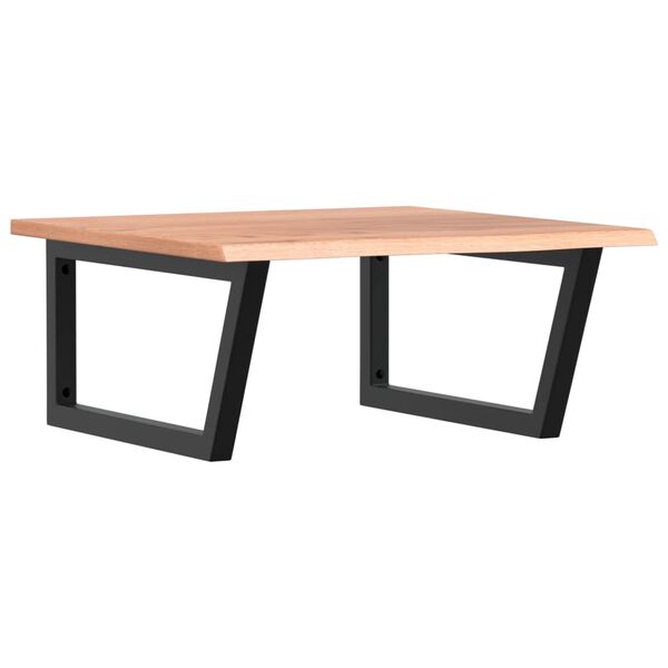 vidaXL Badkamer wandschap staal en massief eikenhout