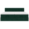 vidaXL Ottoman bed met matrassen 160x200cm fluweel donkergroen