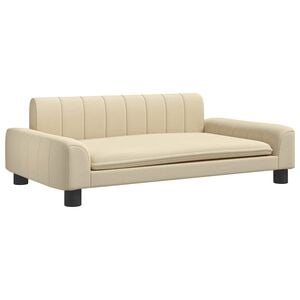 vidaXL Hondenmand 90x53x30 cm stof cr&egrave;mekleurig