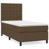 vidaXL Boxspring met matras stof donkerbruin 80x200 cm
