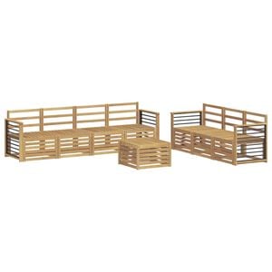 vidaXL Sofa-Sets 8 st 7-zits White Solid Acacia Wood