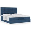 vidaXL Ottoman bed met matras 180x200cm stof blauw