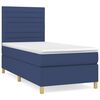 vidaXL Boxspring met matras stof blauw 80x200 cm