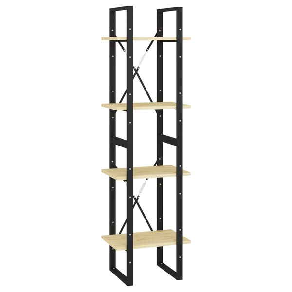 vidaXL Boekenkast met 4 schappen 40x30x140 cm massief grenenhout