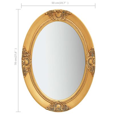 vidaXL Wandspiegel barok stijl 50x70 cm goudkleurig