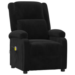 vidaXL Massagestoel fluweel zwart