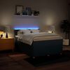 vidaXL Boxspring met matras stof blauw 140x190 cm