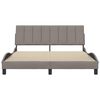 vidaXL Bedframe zonder matras "Hanko" stof taupe 160x200 cm