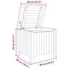vidaXL Opbergbox met deksel RANA 60x49x54 cm massief grenenhout wit