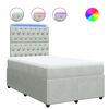 vidaXL Boxspring met matras fluweel lichtgrijs 120x200 cm