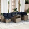 vidaXL 8-delige Loungeset met kussens poly rattan acacia bruin
