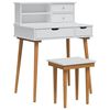 vidaXL Toilettafel Set FAUSKE 3 pcs Wit 76 x 50 x 103,5 cm