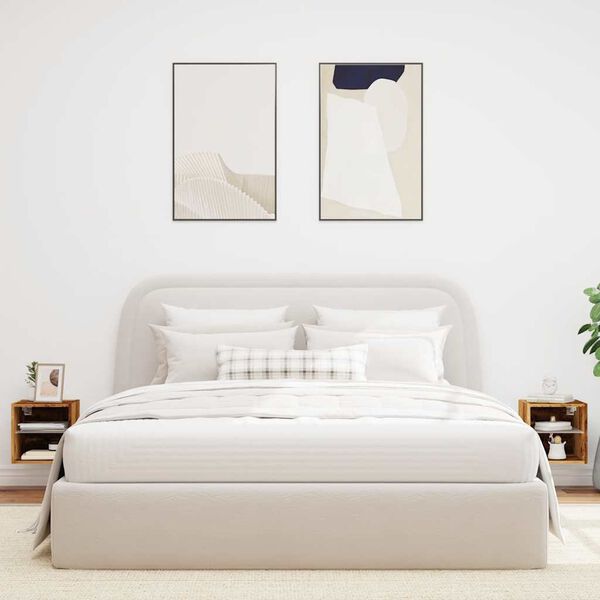 vidaXL Tv-wandmeubels met LED-verlichting 2 st 30x28,5x30 cm oud hout